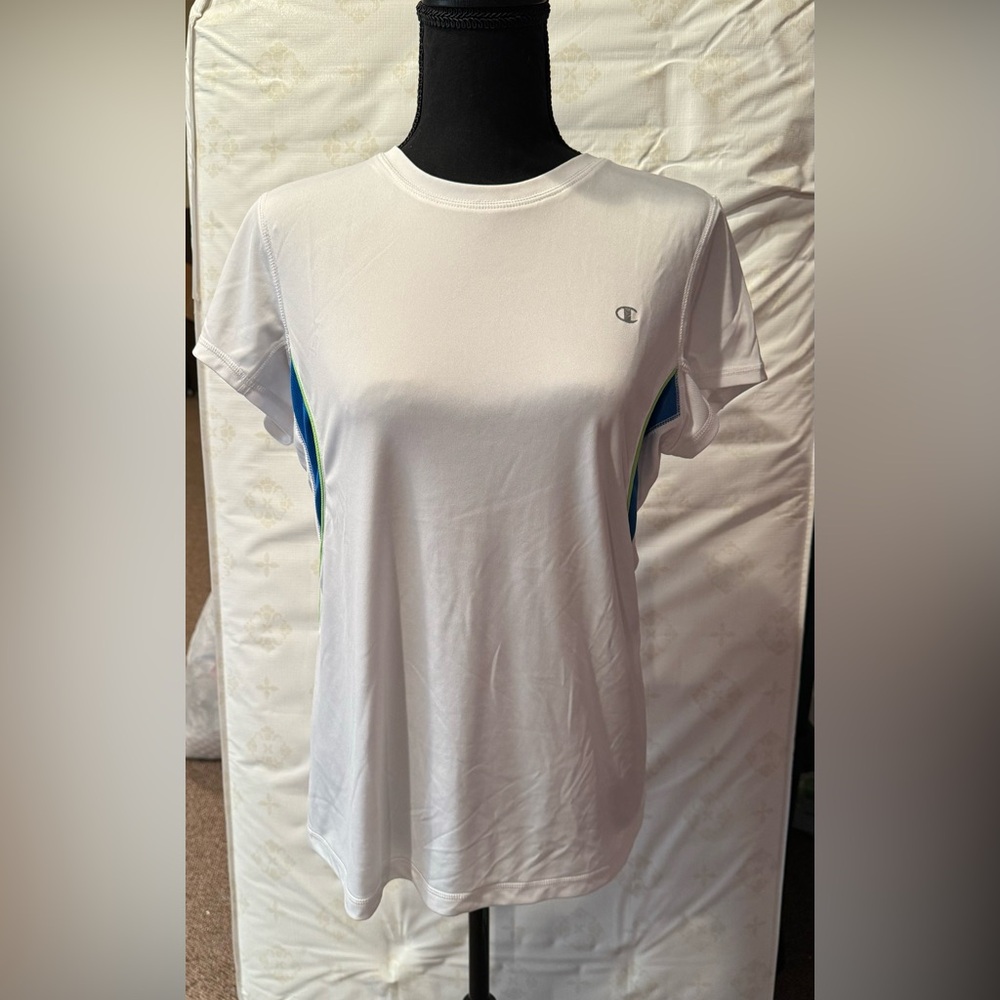 Women’s White/Blue Champion T-shirt